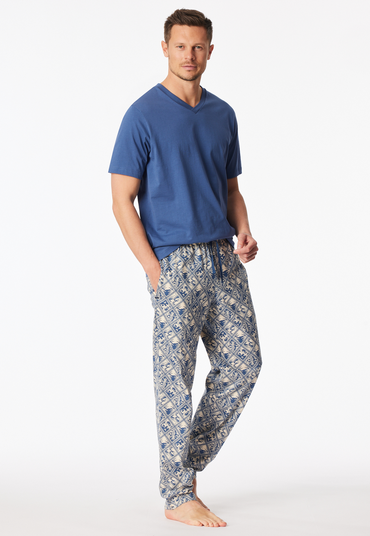 Long beige printed pants - Mix+Relax - Men – SCHIESSER