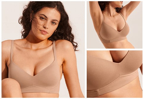 woman wearing nude bra