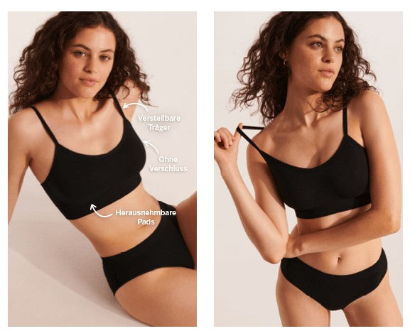 Bustier mit Pads − Low Support