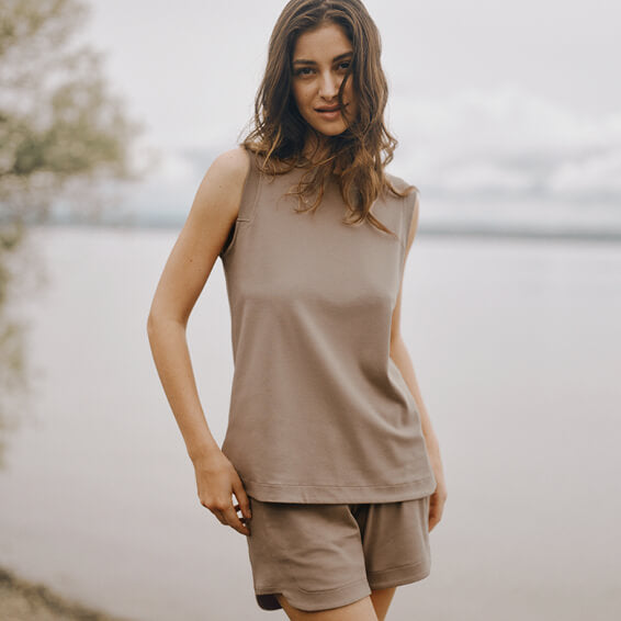 woman by the lake